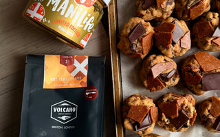 Hot Cross Bun Peanut Butter Toffee Coffee Cookies