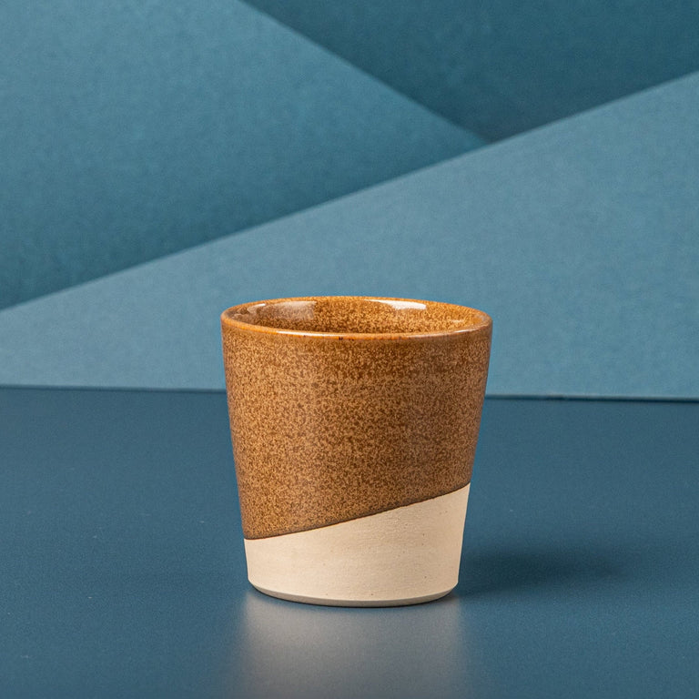 Brown Ceramic Coffee Cup - Volcano x Melisa Dora