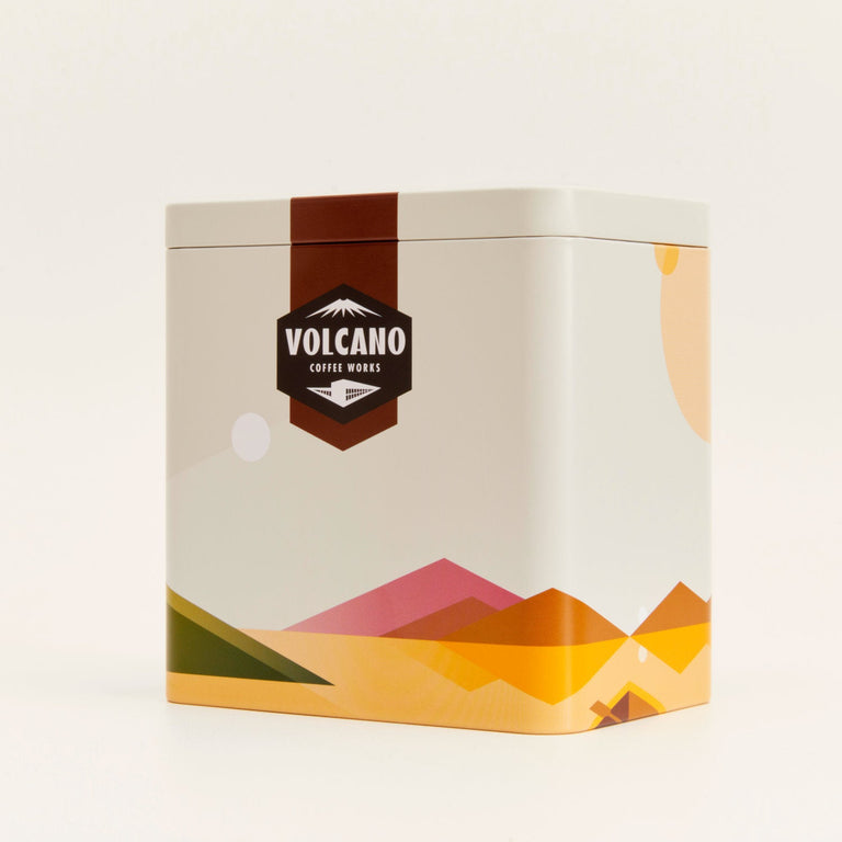 Volcano Coffee Tin